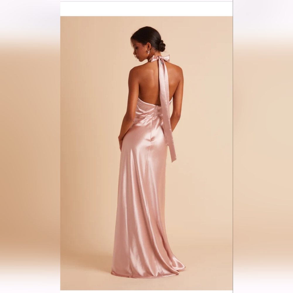 Birdy Grey Monica Satin bridesmaide Dress - Rose Gold